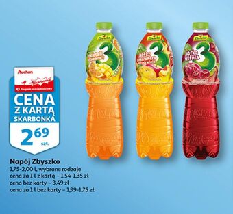 Auchan Napój Zbyszko 3 Jabłko-Wiśnia oferta