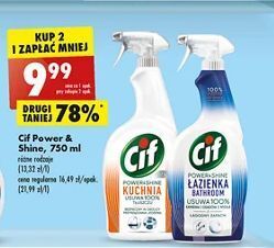 Biedronka Spray do łazienki Cif Power & Shine oferta