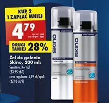 Biedronka Żel do golenia normal Skino oferta
