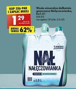 Biedronka Woda delikatnie gazowana Nałęczowianka oferta