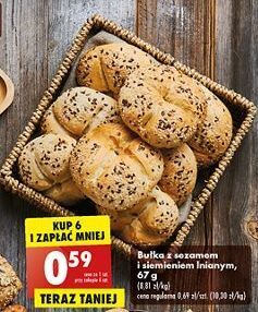 Biedronka Bułka z sezamem i siemieniem lnianym oferta
