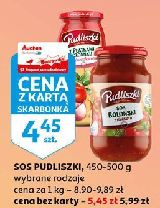 Auchan Sos boloński z mięsem Pudliszki oferta