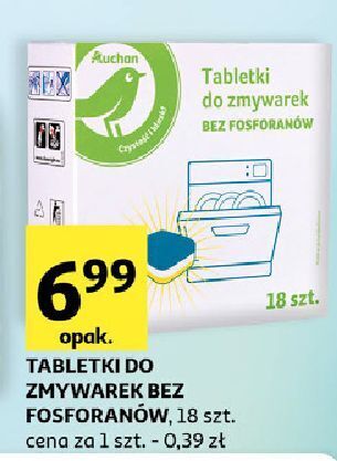 Auchan Tabletki do zmywarek bez fosforanów Auchan oferta