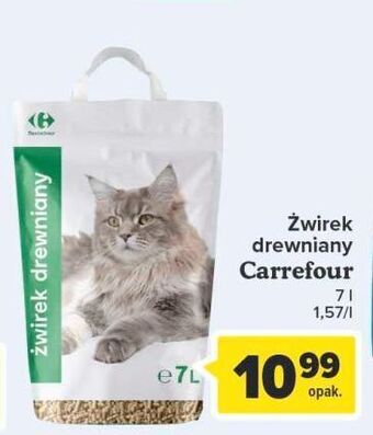 Carrefour Market Żwirek dla kota drzewny Carrefour oferta