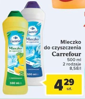 Carrefour Mleczko do czyszczenia lemon Carrefour Essential oferta