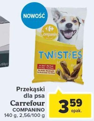 Carrefour Przekąska dla psa twisties Carrefour Companino oferta