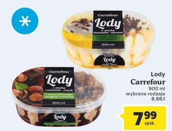 Carrefour Lody o smaku czekolada - orzech Carrefour oferta