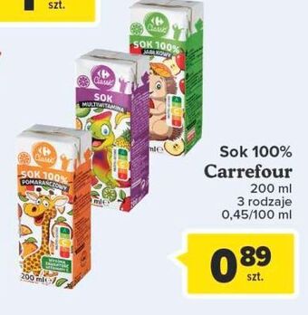Carrefour Market Sok pomarańczowy Carrefour Classic oferta