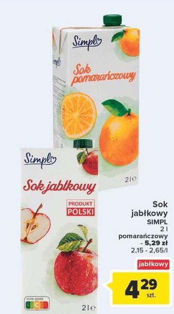 Carrefour Market Sok pomarańczowy Simpl oferta