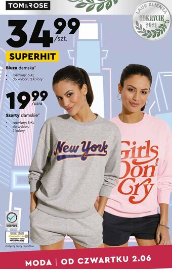 Biedronka Bluza damska s-xl Tom & Rose oferta