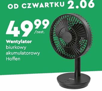 Biedronka Wentylator biurkowy akumulatorowy Hoffen oferta