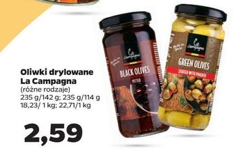 Netto Oliwki zielone nadziewane pastą pimento La Campagna oferta