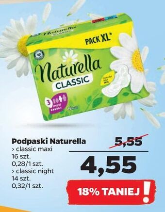 Netto Podpaski higieniczne maxi Naturella Classic oferta