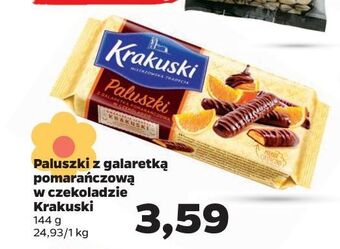 Netto Paluszki w czekoladzie z galaretką pomarańczową Krakuski oferta