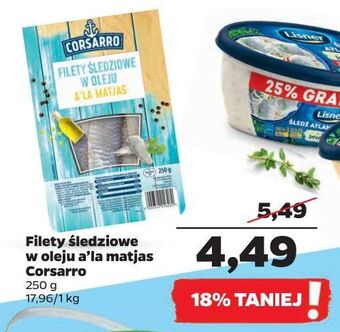 Netto Filety śledziowe w oleju a'la matjas Corsarro oferta