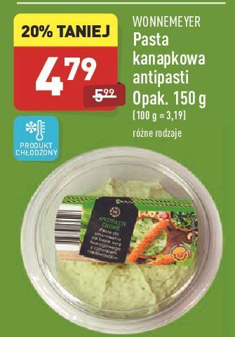 ALDI Pasta kanapkowa antipasti Wonnemeyer Feinkost oferta