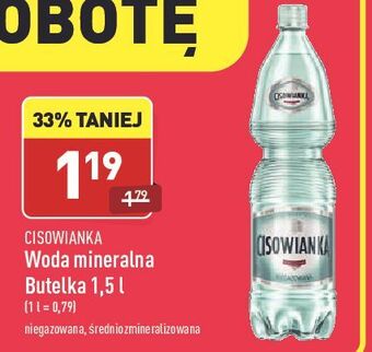 ALDI Woda niegazowana Cisowianka oferta