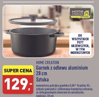 ALDI Garnek z odlewu aluminium 28cm ze szklaną pokrywką Home Creation oferta