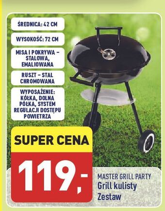 ALDI Grill kulisty śr. 42 cm Master Party oferta
