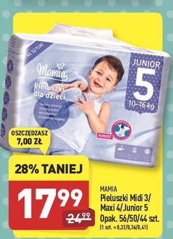 ALDI Pieluszki dla dzieci midi 3 Mamia oferta