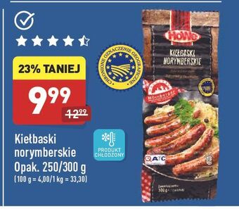 ALDI Kiełbaski norymberskie light Howe oferta