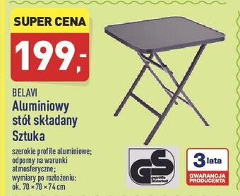 ALDI Stół składany 70 x 74 cm Belavi oferta