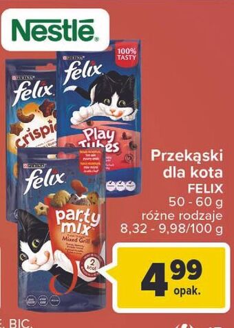 Carrefour Market Karma dla kota wołowina-kurczak Purina Felix Crispies oferta