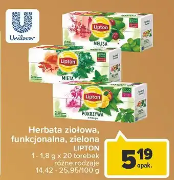 Carrefour Market Herbatka pokrzywa z mango Lipton Zioła Świata oferta