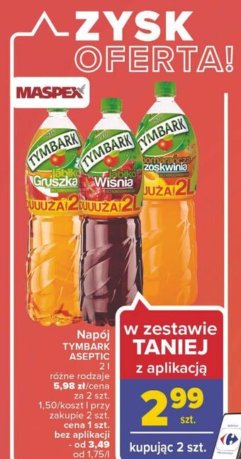 Carrefour Market Napój pomarańcza-brzoskwinia Tymbark 1936 oferta