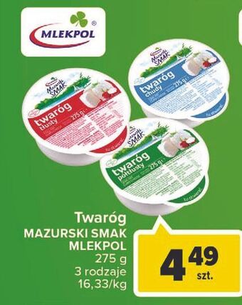 Carrefour Market Twaróg półtłusty Mazurski Smak oferta