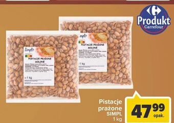 Carrefour Market Pistacje prażone solone Simply oferta