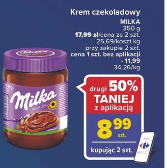 Carrefour Market Krem czekoladowo-orzechowy Milka oferta