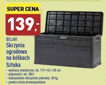 ALDI Skrzynia ogrodowa na kółkach 300 l Belavi oferta