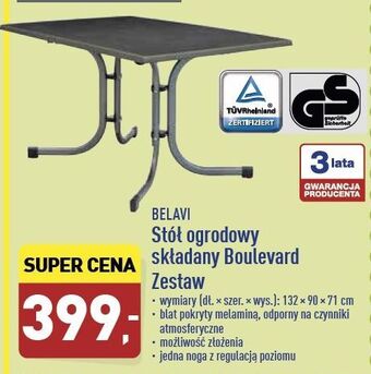 ALDI Stół ogrodowy boulevard 132 x 90 71 cm Belavi oferta