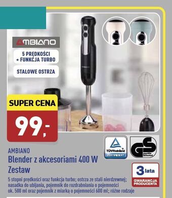 ALDI Blender ręczny 400 w Ambiano oferta
