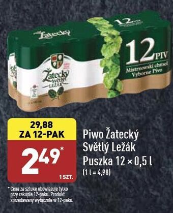 ALDI Piwo Zatecky Svetly Lezak oferta