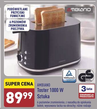 ALDI Toster 1000 w Ambiano oferta