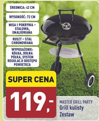 ALDI Grill kulisty śr. 42 cm Master Party oferta