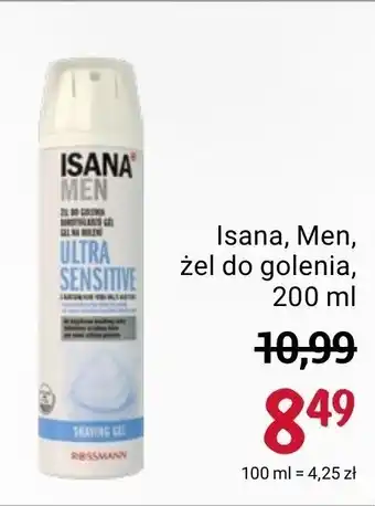 Rossmann Żel do golenia Isana oferta