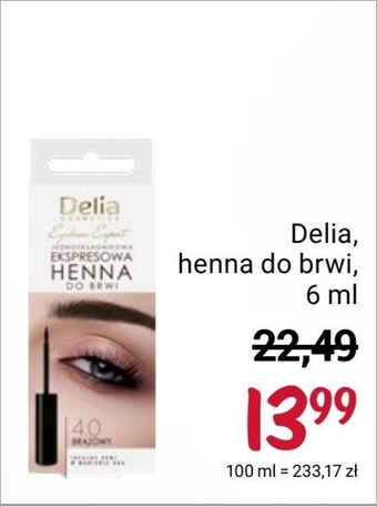 Rossmann Henna do brwi Delia oferta