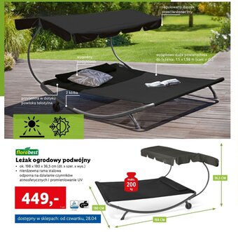 Lidl Leżak ogrodowy podwójny oferta