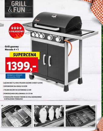 Lidl Grill gazowy Nevada 4+1 oferta