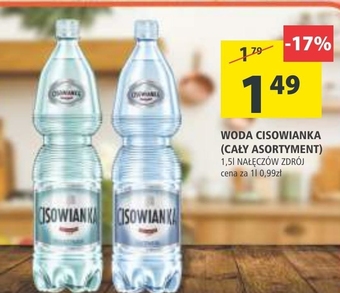 Arhelan Cisowianka Naturalna woda mineralna gazowana niskosodowa 1,5 l oferta