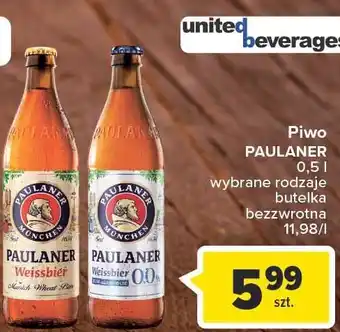 Carrefour Piwo Paulaner Hefe-Weissbier Alcohol Free oferta