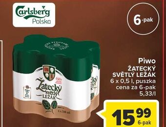Carrefour Piwo Zatecky Svetly Lezak oferta