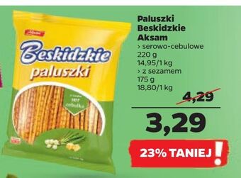 Netto Paluszki ser z cebulą Aksam Beskidzkie oferta