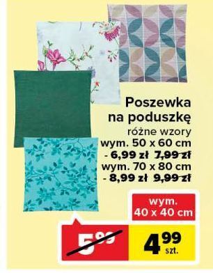Carrefour Poszewka na poduszke 40 x cm oferta