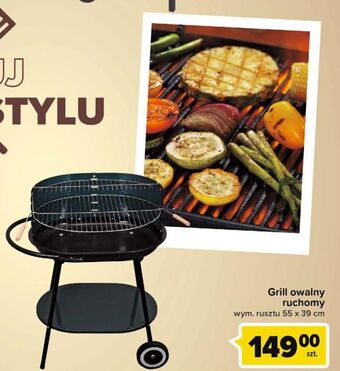 Carrefour Grill owalny ruchomy 55 x 39 cm oferta