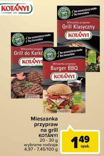 Carrefour Przyprawa grill klasyczny Kotanyi oferta
