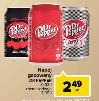 Carrefour Napój cherry Dr Pepper oferta